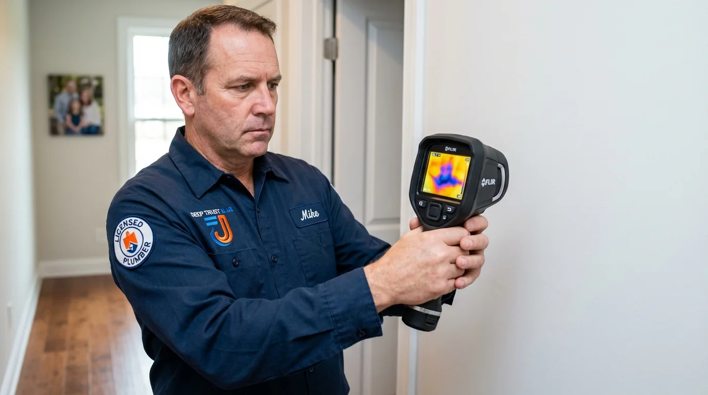 Thermal imaging leak detection by Johns Plumbing LLC in Woodmere